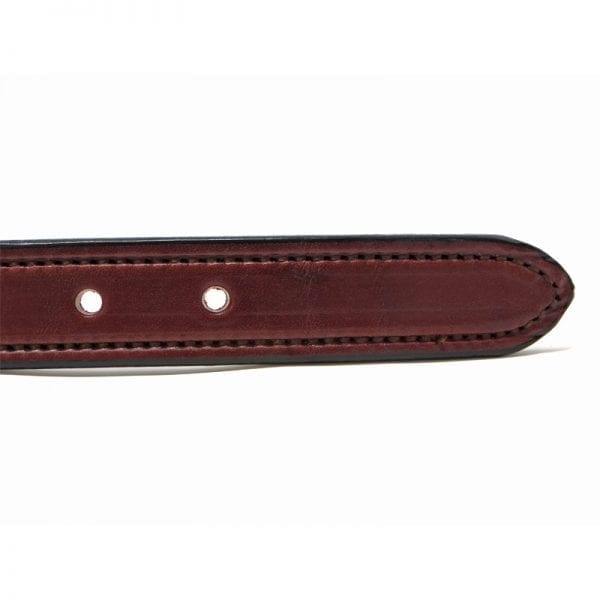 K-9 Komfort 1 Inch Mahogany Deluxe Leather D Ring Collar