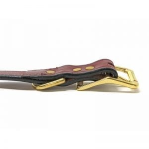 K-9 Komfort 1 Inch Mahogany Deluxe Leather D Ring Collar