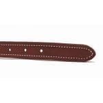 Premium Deluxe Leather Dark Brown Latigo with Rust Cow Hide Collar