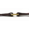 K-9 Komfort 1 Inch Dark Brown Latigo with Rust Cow Hide Premium Deluxe Leather Center Ring Collar