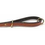 K-9 Komfort Tan Skirting with Dark Buffalo Premium Deluxe Leather Lead 4.5 ft and 6 ft