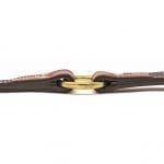 K-9 Komfort 1″ Premium Deluxe Tan Skirting with Burgundy Latigo Leather Center Ring Collar
