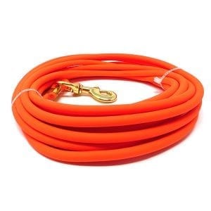 K-9 Komfort TufFlex Orange Round Check Cord 20 ft