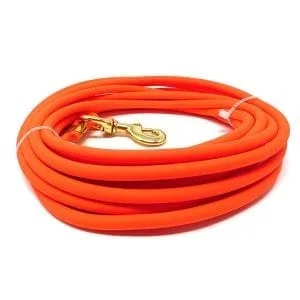 K-9 Komfort TufFlex Orange Round Check Cord 20 ft