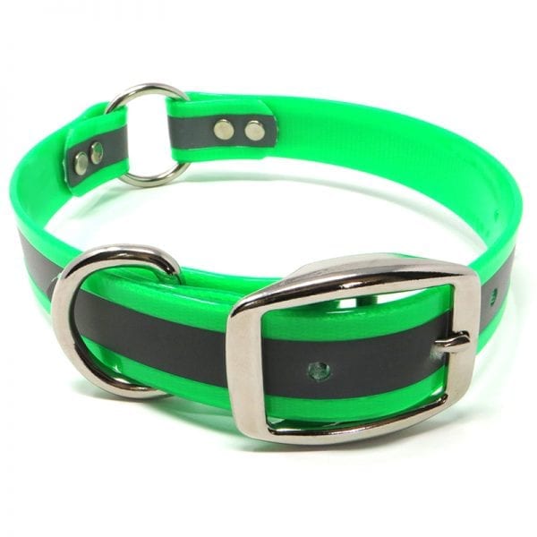 1 Inch Reflective Neon Green Center Ring Collar