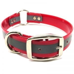 K-9 Komfort 1 Inch Reflective Red Center Ring Collar