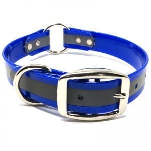 1 Inch Reflective Blue Center Ring Collar