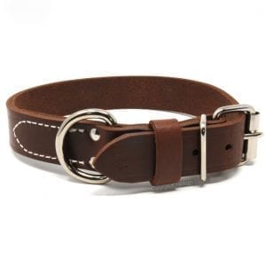 1 1/4 Inch Deluxe Leather Collar