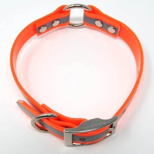 3/4 Inch Reflective Orange Center Ring Collar