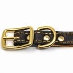 3/4 Inch Deer Tan Latigo Leather Collar