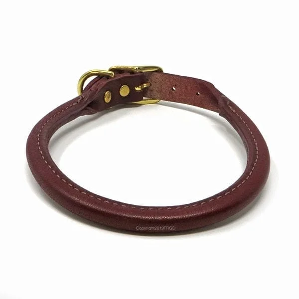 Round Latigo Leather Collar