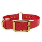 1 Inch Day Glow Collar Brass – red dayglo 600