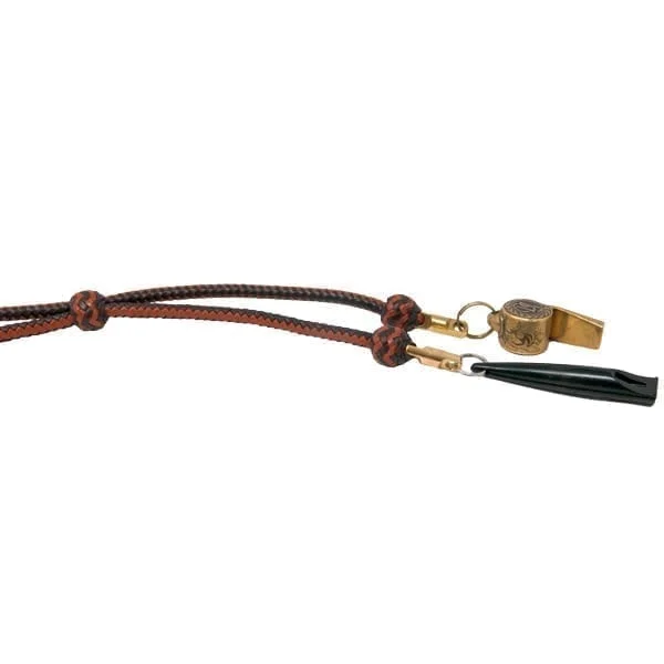 Kangaroo Leather Double Lanyard  Chocolate-Tan - Front Range Gun Dog