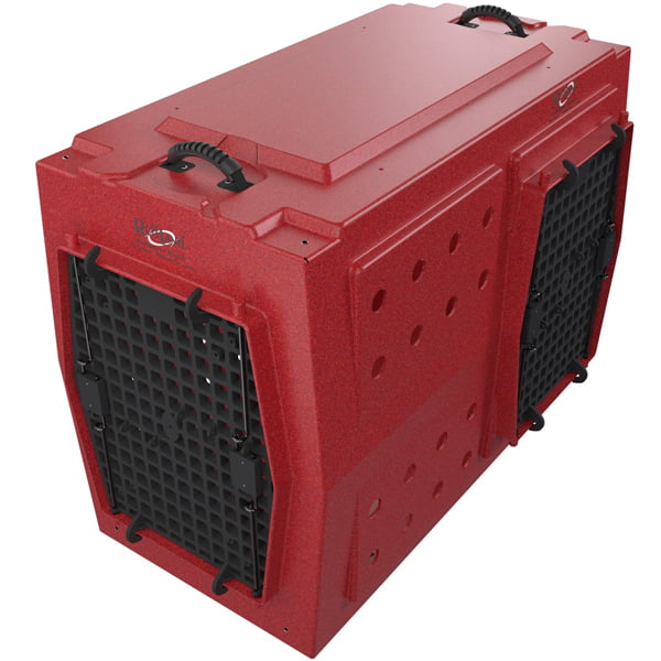 Ruff Land Kennels XL Double Door Dog Kennel - Front and Right