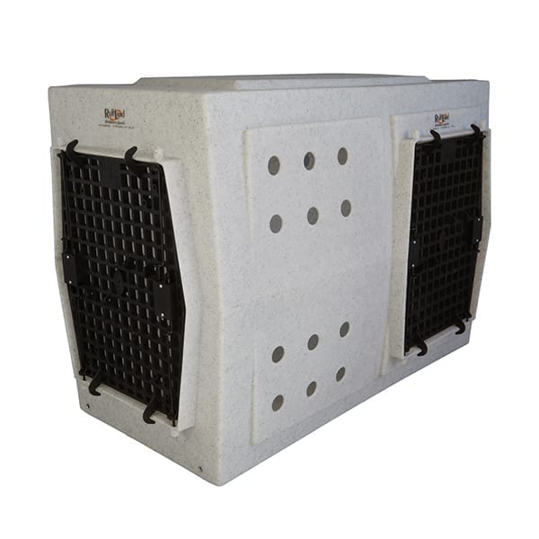 Ruff Land Kennels XL Double Door Dog Kennel Front and Right Front
