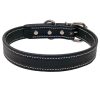 Premium Black Leather Collar