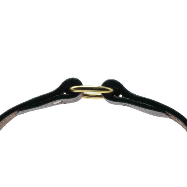 1 Inch Chestnut Premium Leather Center Ring Collar
