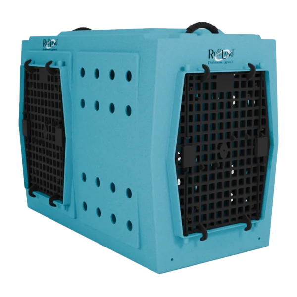 Ruff Land Kennels XL Double Door Dog Kennel - Front and Left