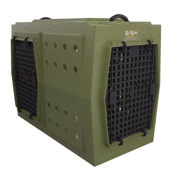 Ruff Land Kennels XL Double Door Dog Kennel - Front and Left