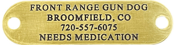 Front Range Gun Dog Nameplate