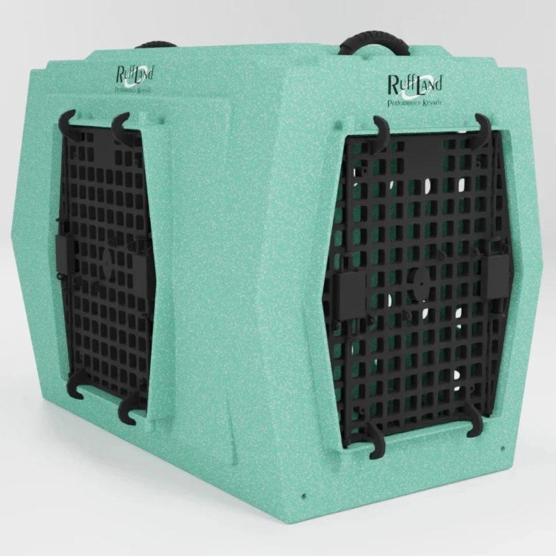 Ruff Land Kennels Large Double Door Left Side Entry Dog Kennel